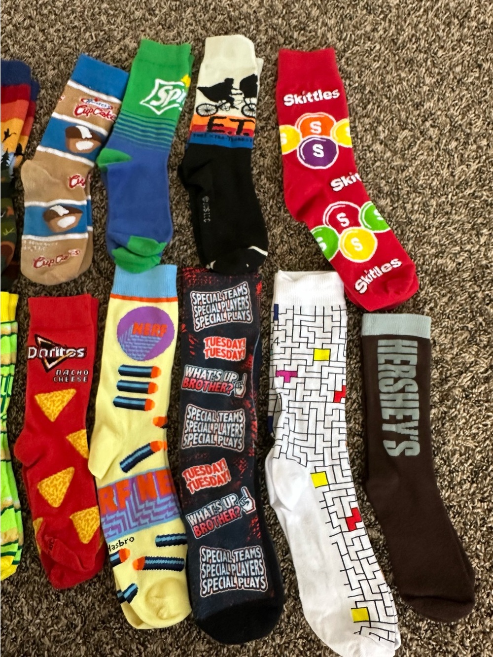 Fun Collection of Novelty Pop-culture Crew Socks - 12 pair - Picture 3 of 4